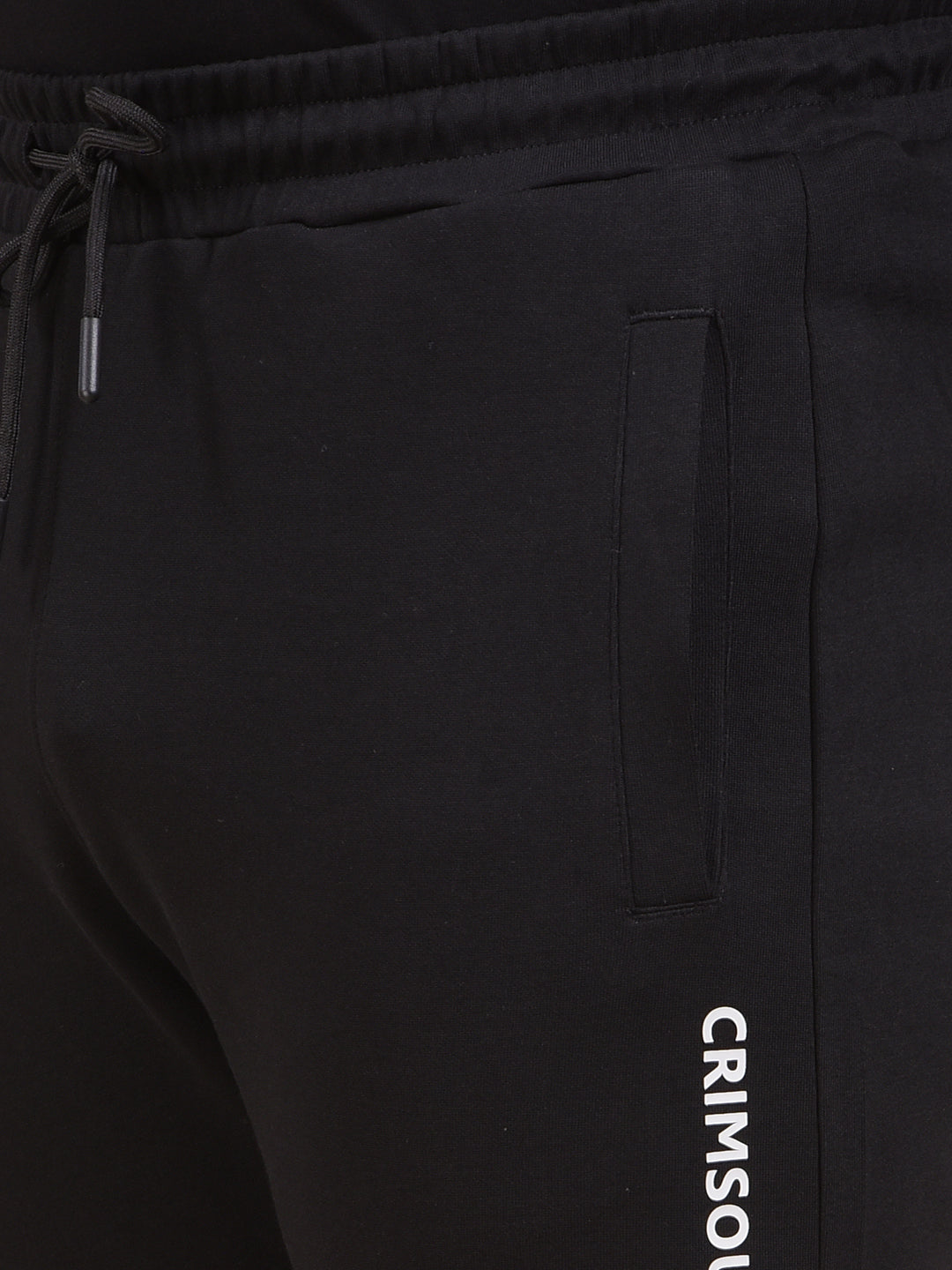 Black Cotton Trackpants