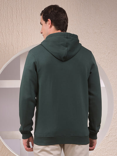 Green Hooded Neck Sweatshirt