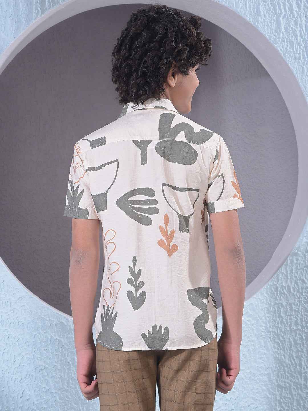 Green Abstract Print Shirt