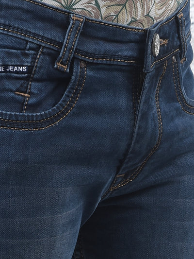 Snatched Dark Wash Slim Blue Jeans
