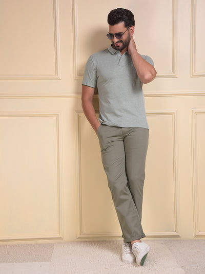 Green Polo Neck T-Shirt
