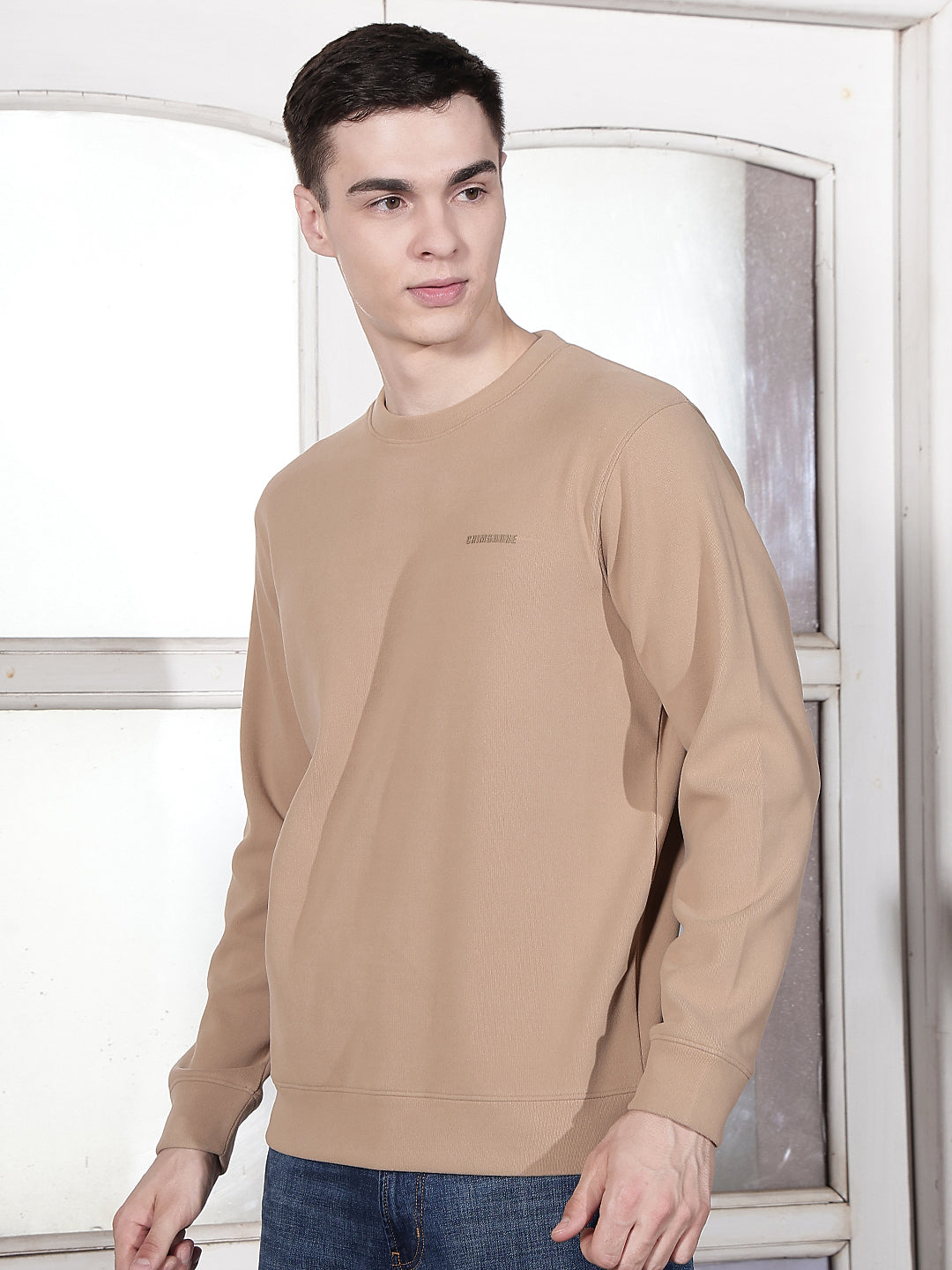 Contemporary Almond Beige Sweatshirt