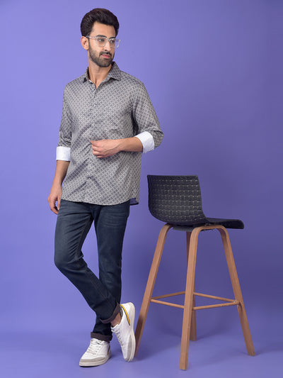 Grey Printed Shirt