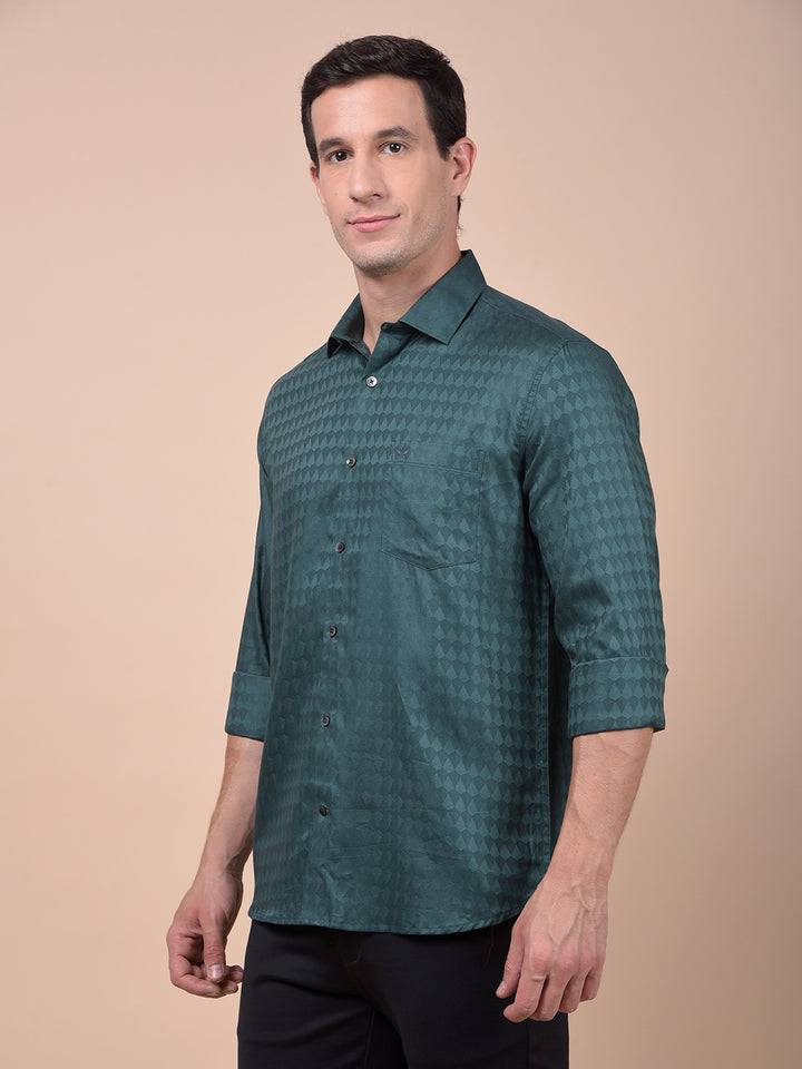 Classique Green Printed Shirt