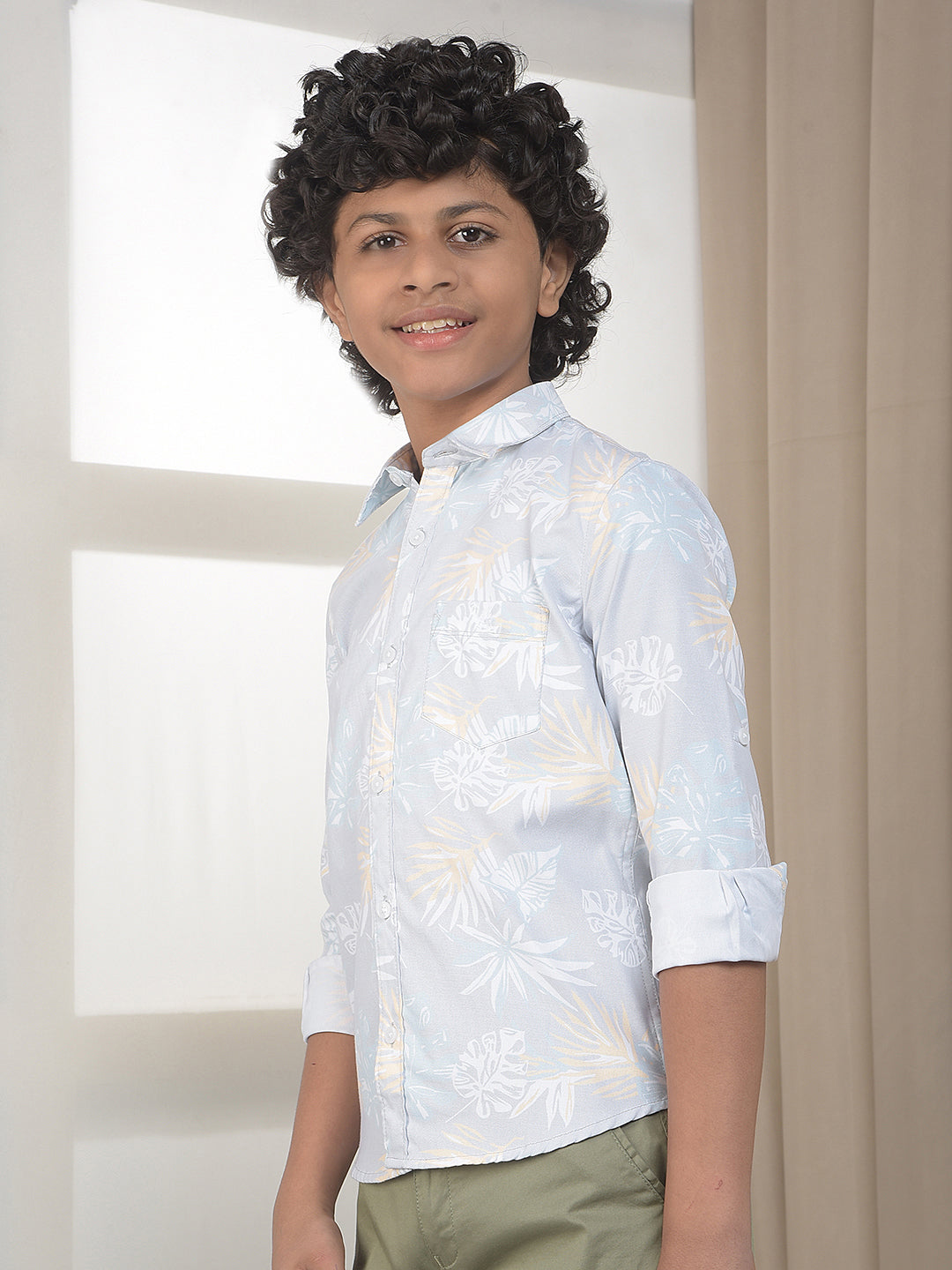 Multi-Color Floral Print 100% Cotton Shirt