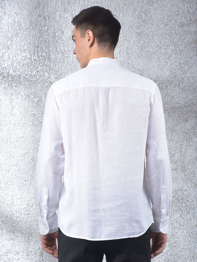 White Linen Kurta-Men Kurtas-Crimsoune Club