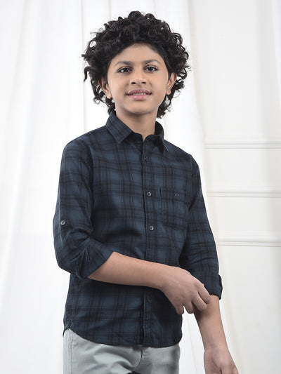 Green Checked 100% Cotton Shirt