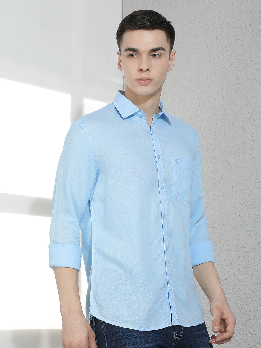 Sky Blue Linen Shirt