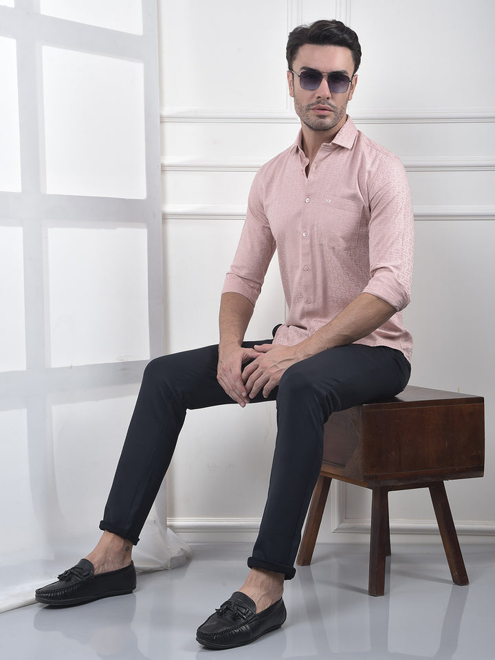 Pink Printed 100% Cotton Shirt
