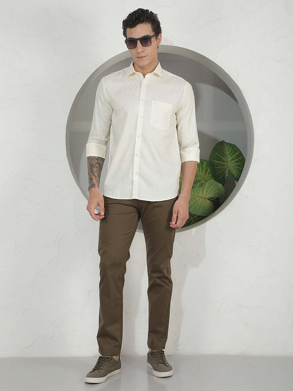 Luxe Espresso Brown Straight Trousers