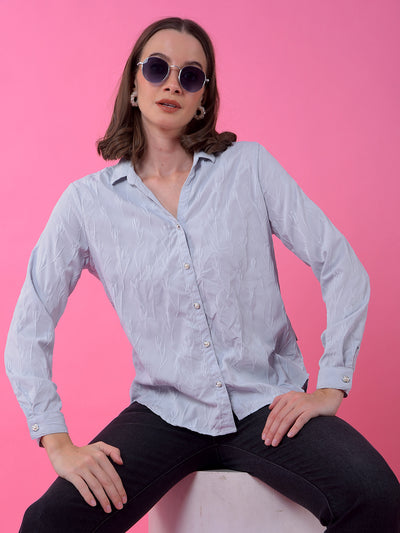 Blue Jacquard Shirt