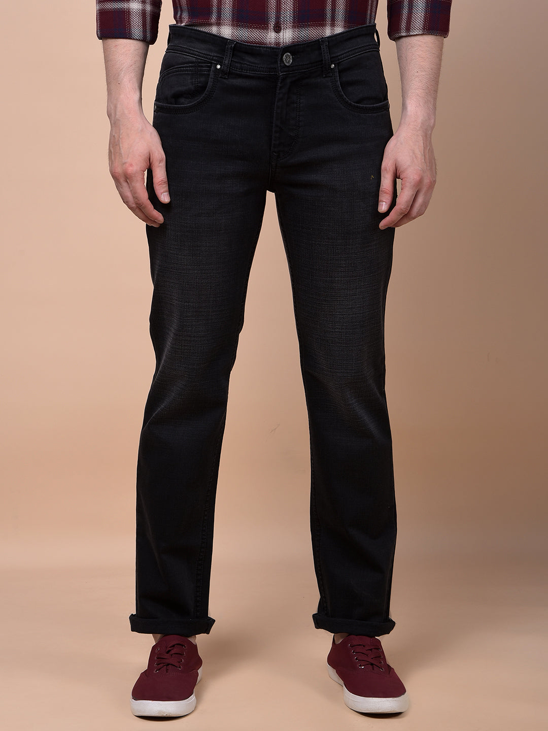Elevated Black Straight Jeans