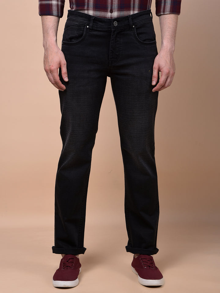 Elevated Black Straight Jeans