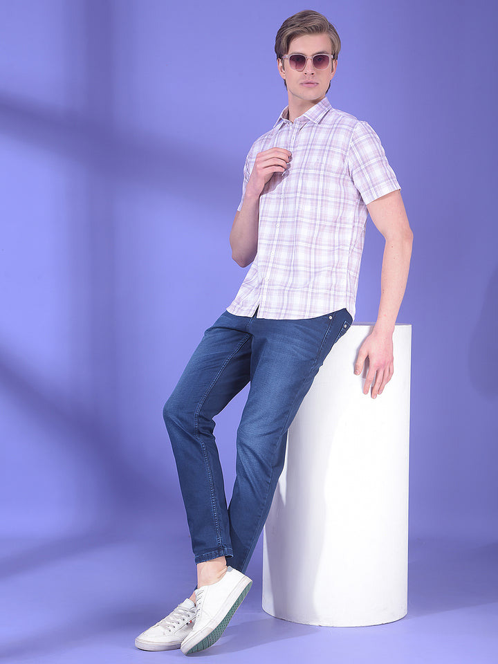 Pink Checked 100% Cotton Shirt
