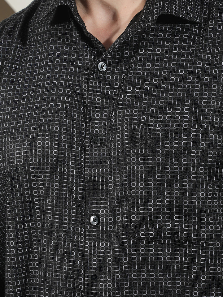 Trendy Black Printed Shirt