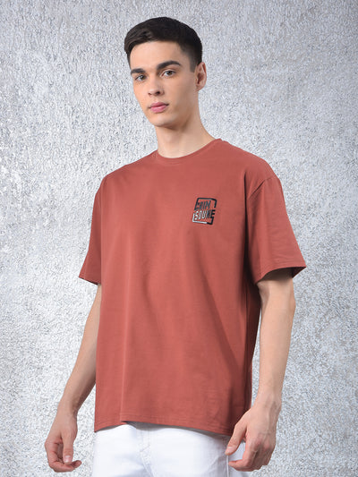 Red Typographic Print T-Shirt