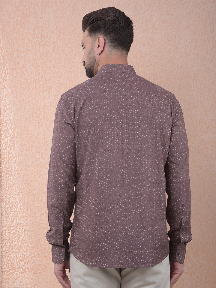 Earth Brown Statement Print Shirt