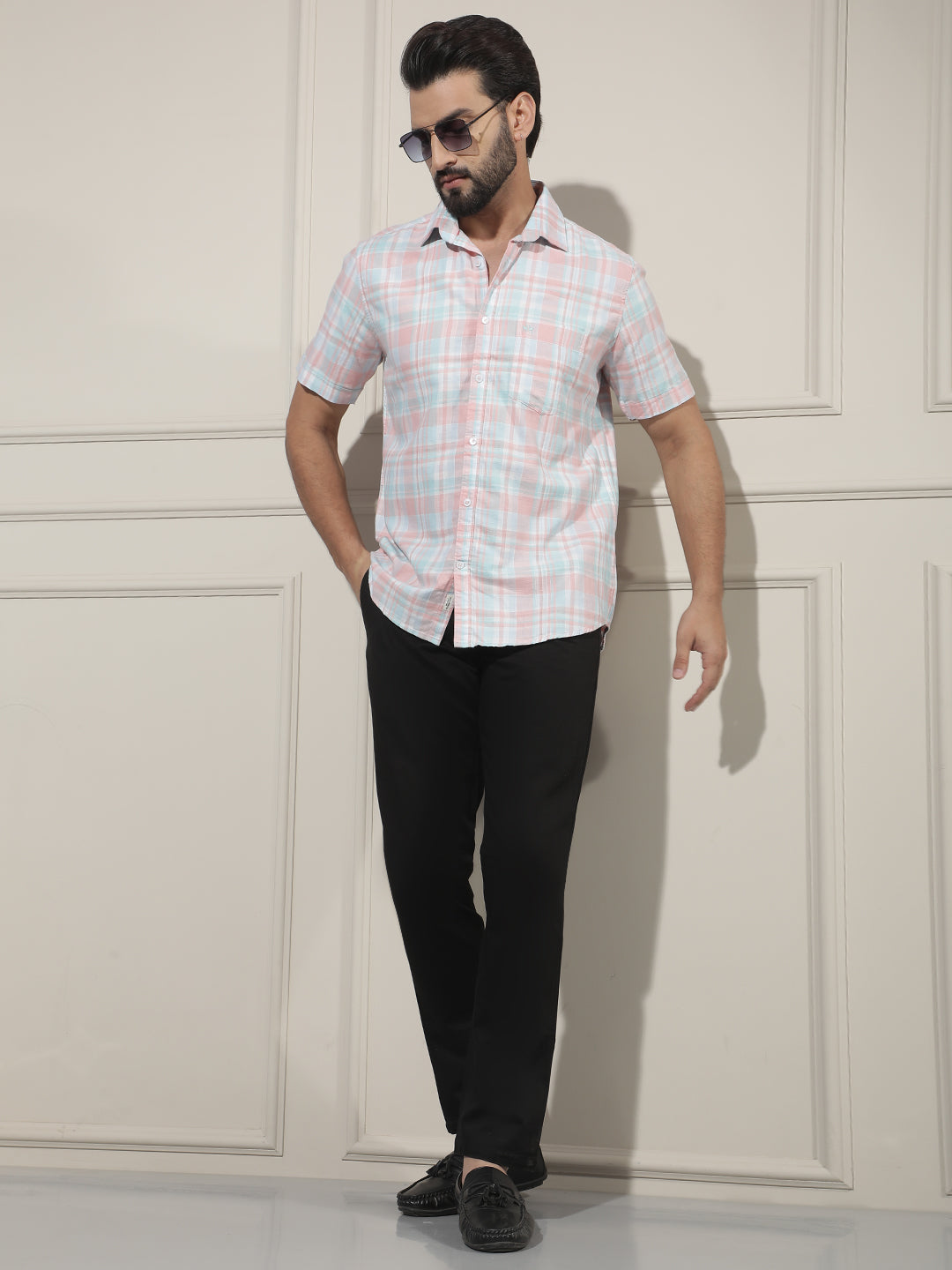 Multi-Color Checked 100% Cotton Shirt
