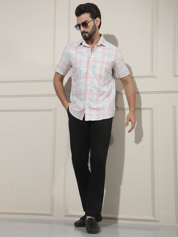 Multi-Color Checked 100% Cotton Shirt