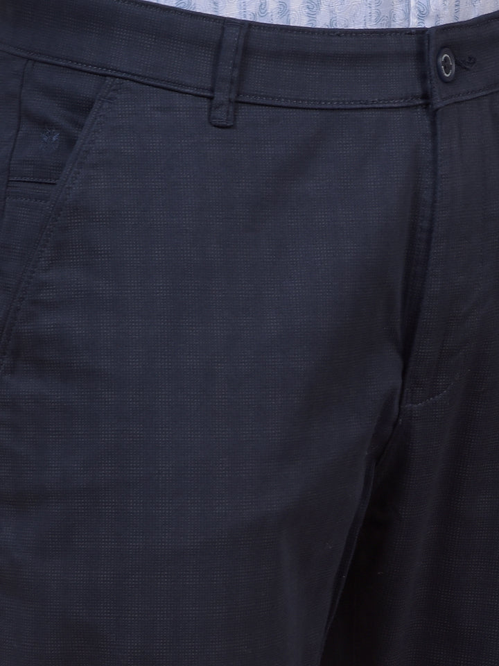 Navy Blue Printed Trousers