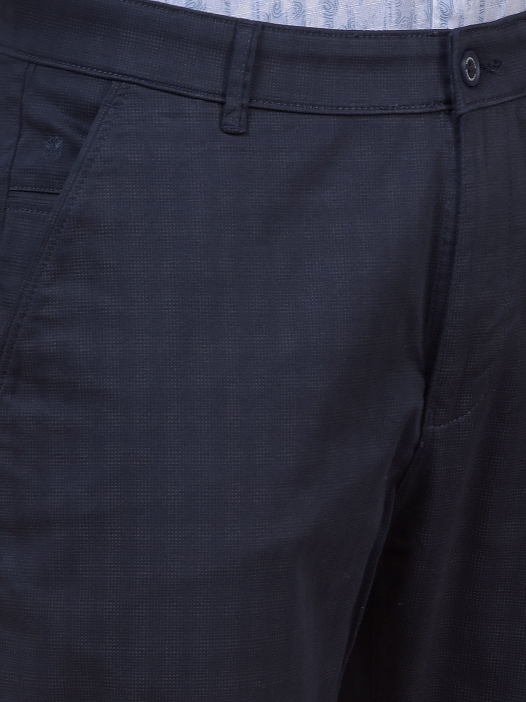 Navy Blue Printed Trousers