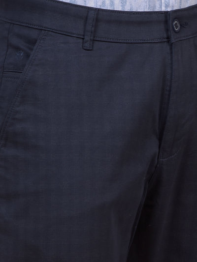 Navy Blue Printed Trousers