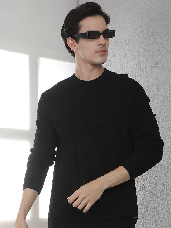 Black Round Neck Sweater