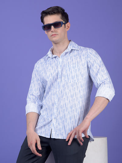 Blue Printed Shirt