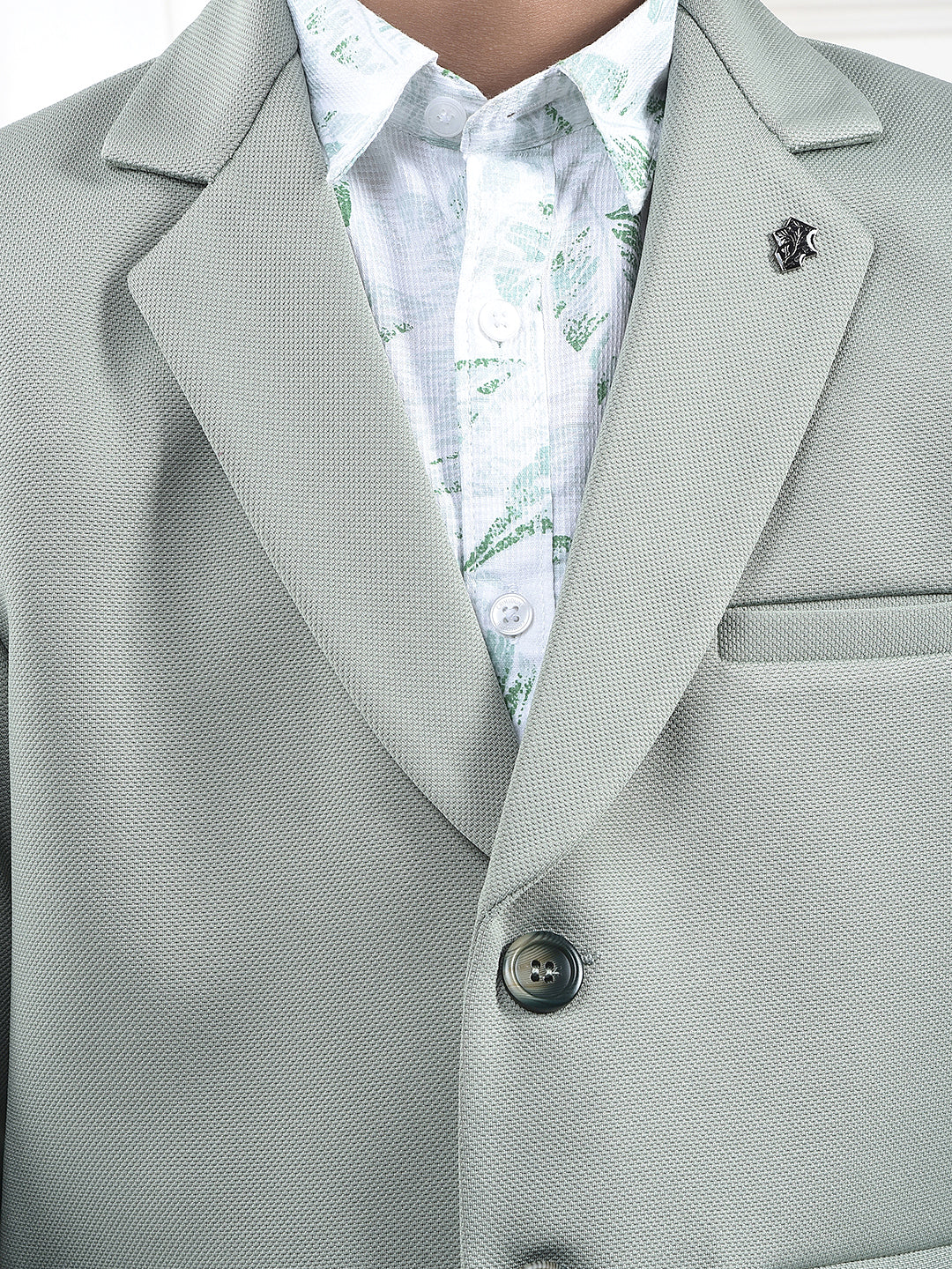 Mint Green Soft-Touch Formal Blazer