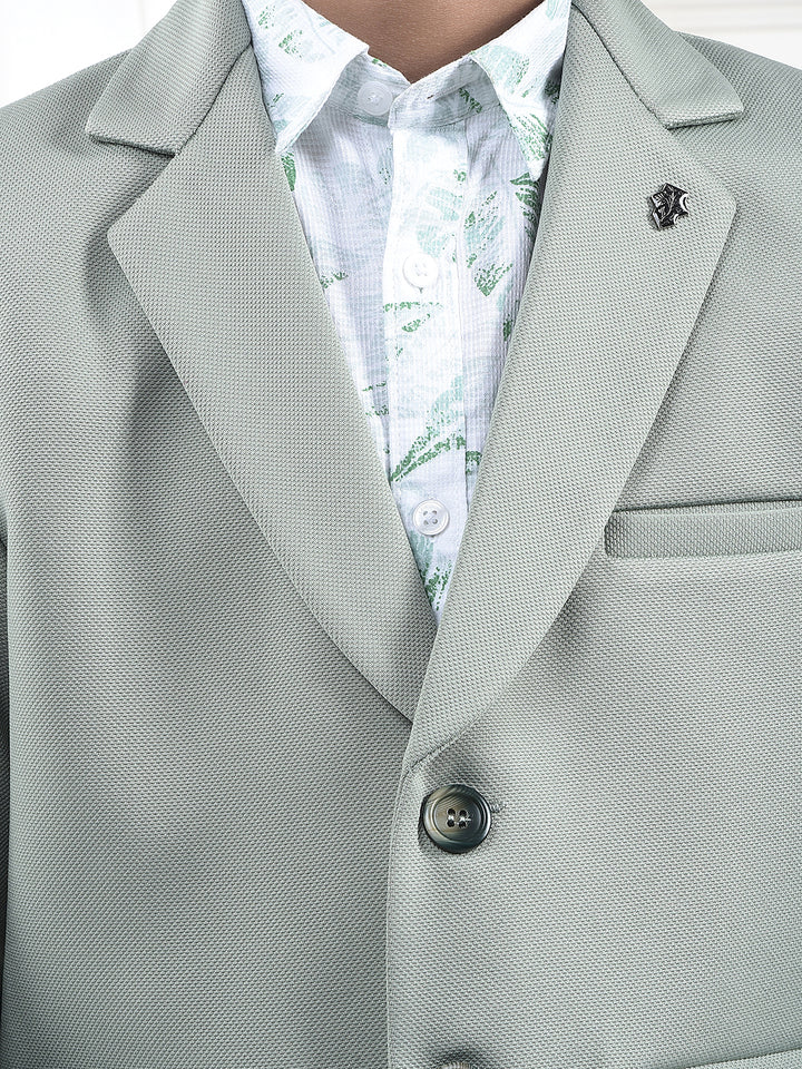 Mint Green Soft-Touch Formal Blazer