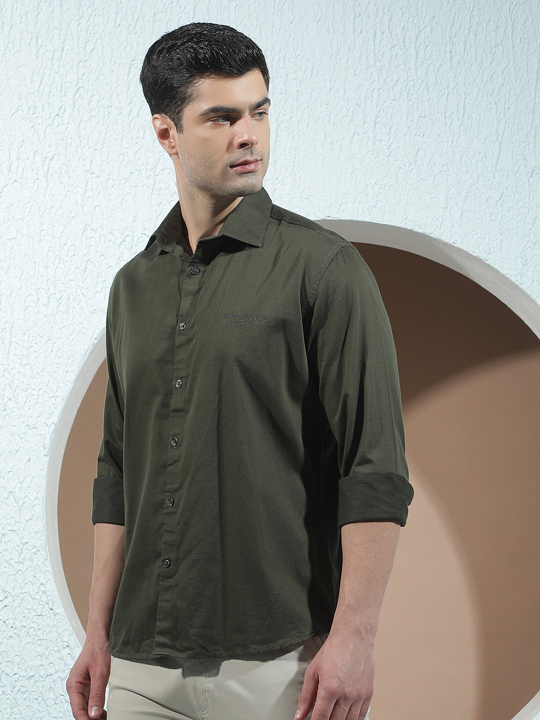 Sleek Olive Green Shirt