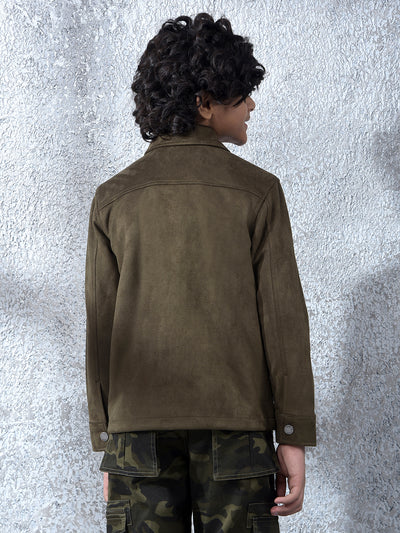 Vivid Olive Luxe Shacket