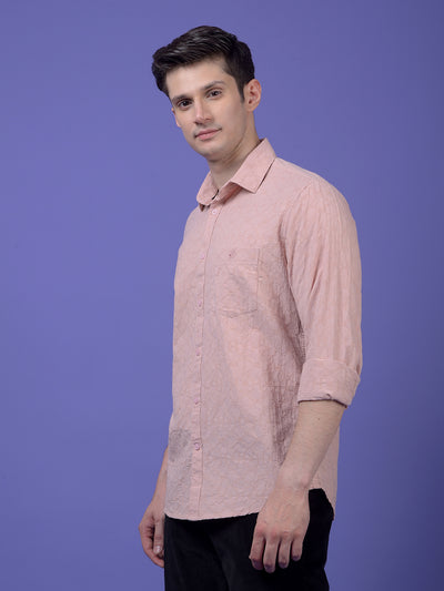 Pink Printed 100% Cotton Shirt