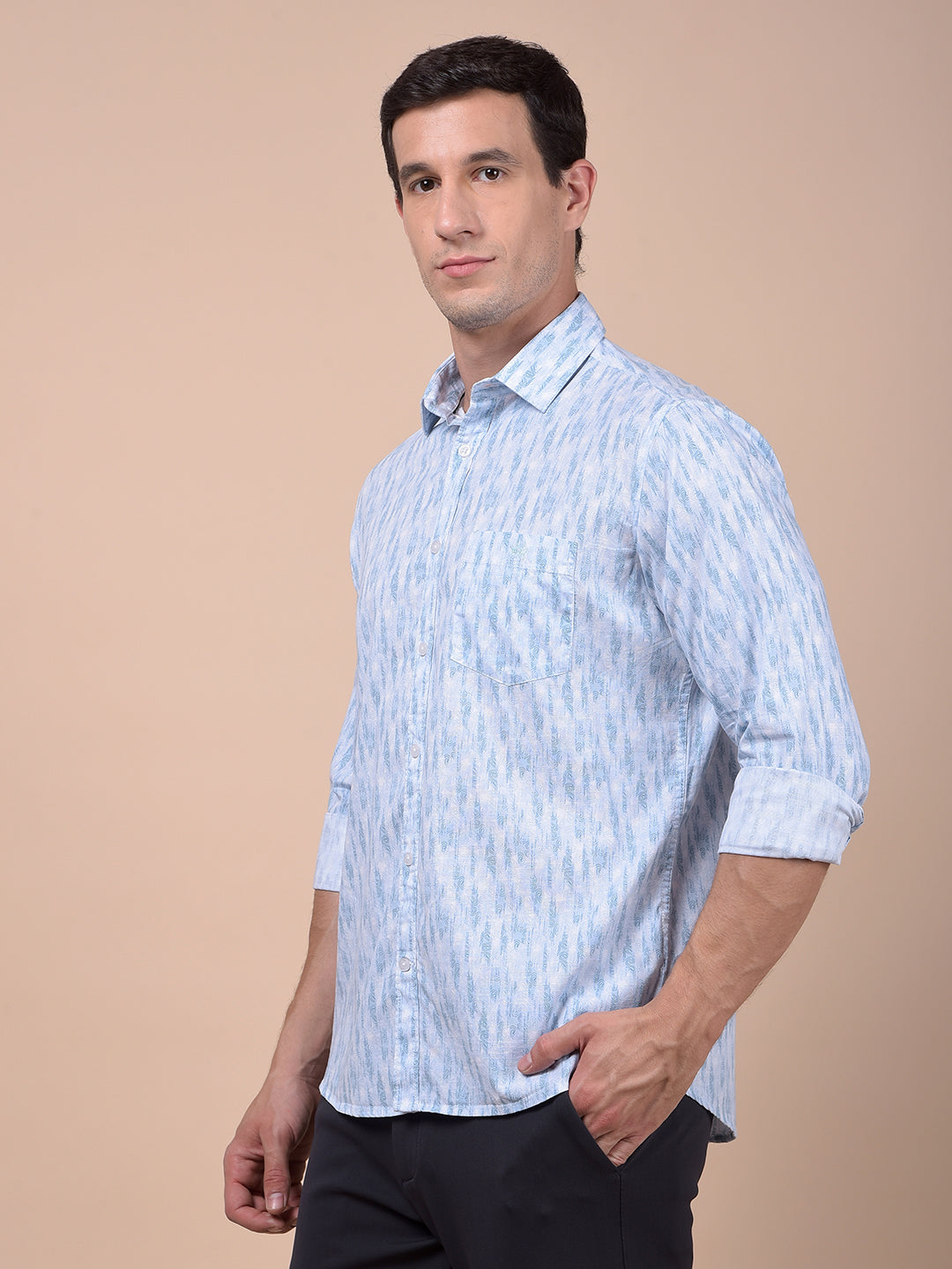 Classique Blue Printed Shirt