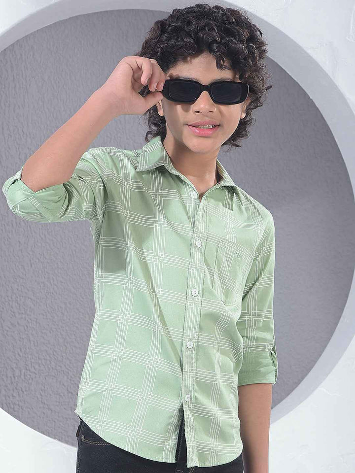 Forest Green Printed Shirt