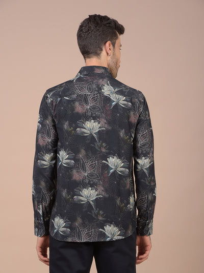 Multi-Color Floral Print 100% Cotton Shirt