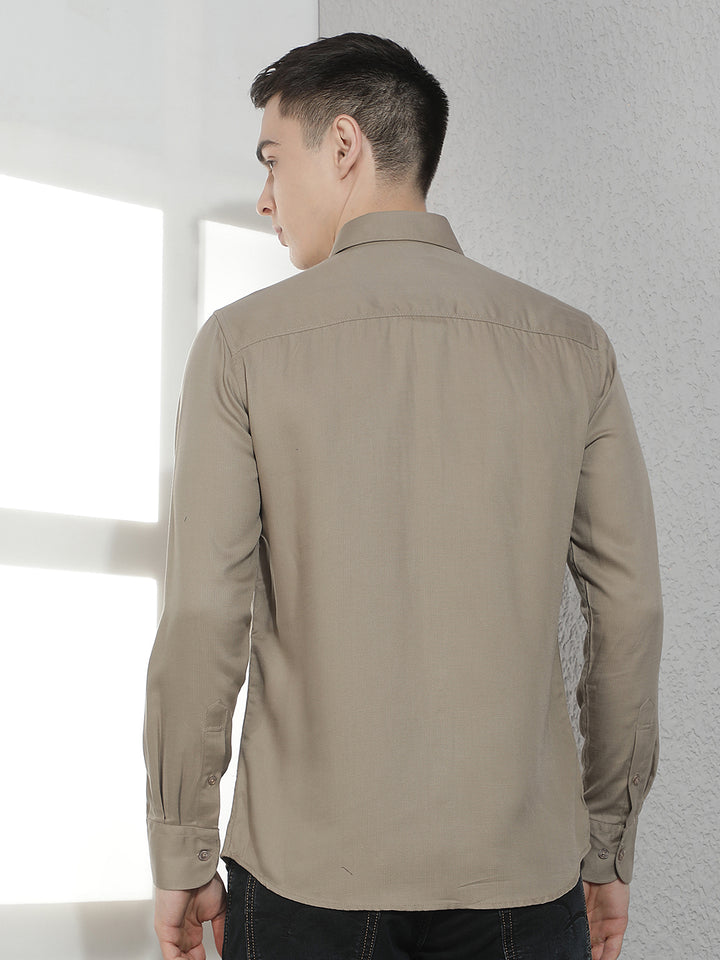 Trendy Olive Casual Shirt