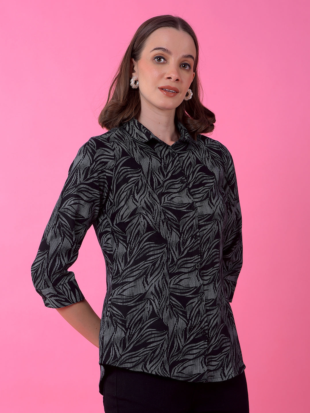 Black Printed Shirt