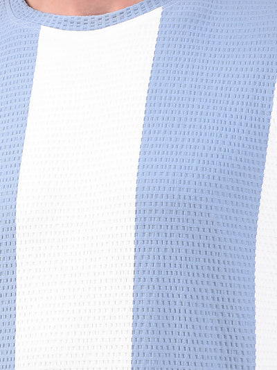 Blue Vertical Stripes Sweatshirt