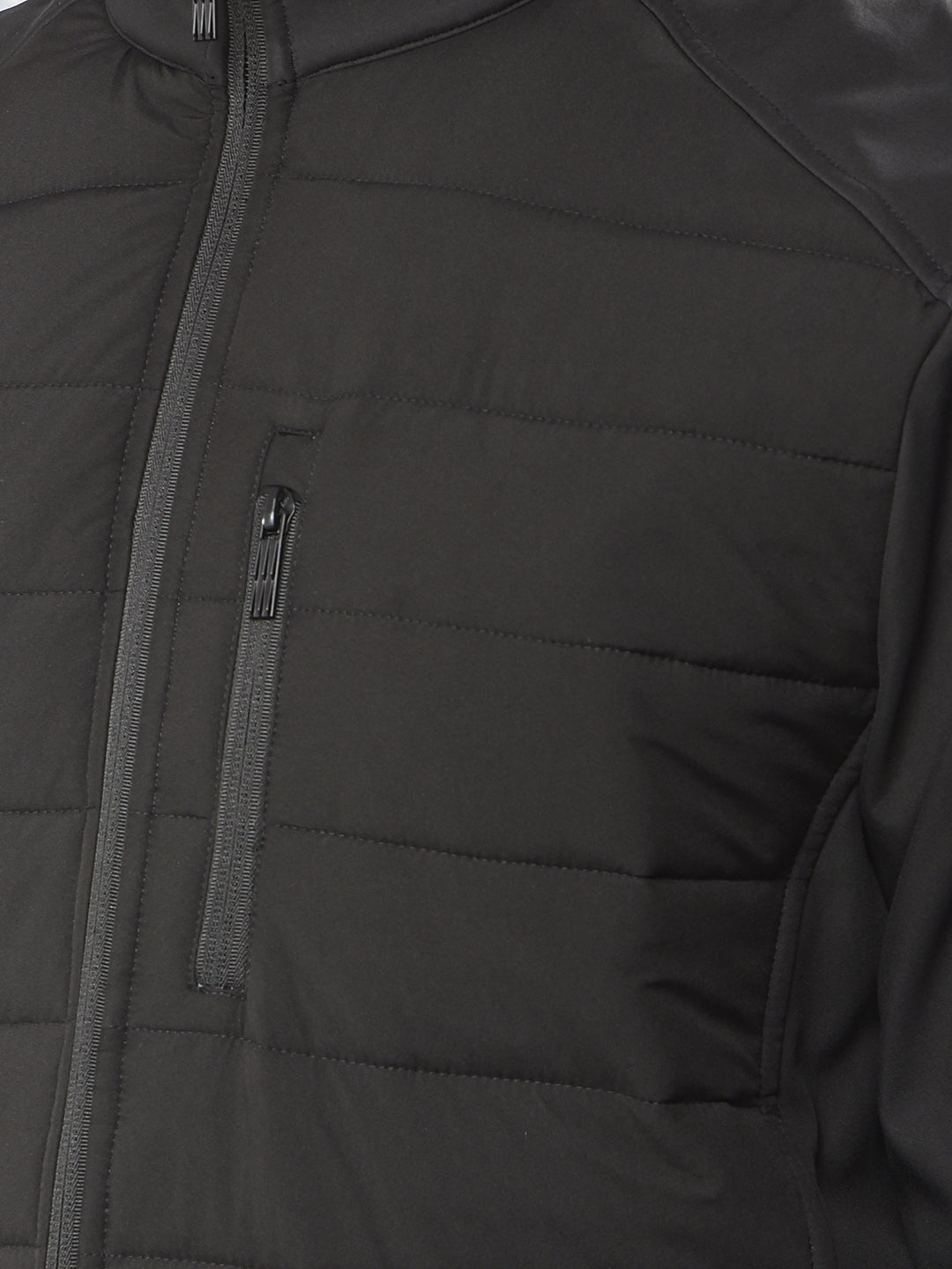 Contemporary Cut Black Puffer Jacket