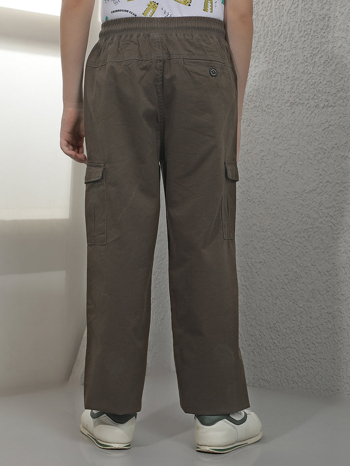 Tailored Walnut Brown Cargo Trackpants