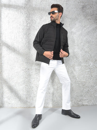 Contemporary Cut Black Puffer Jacket