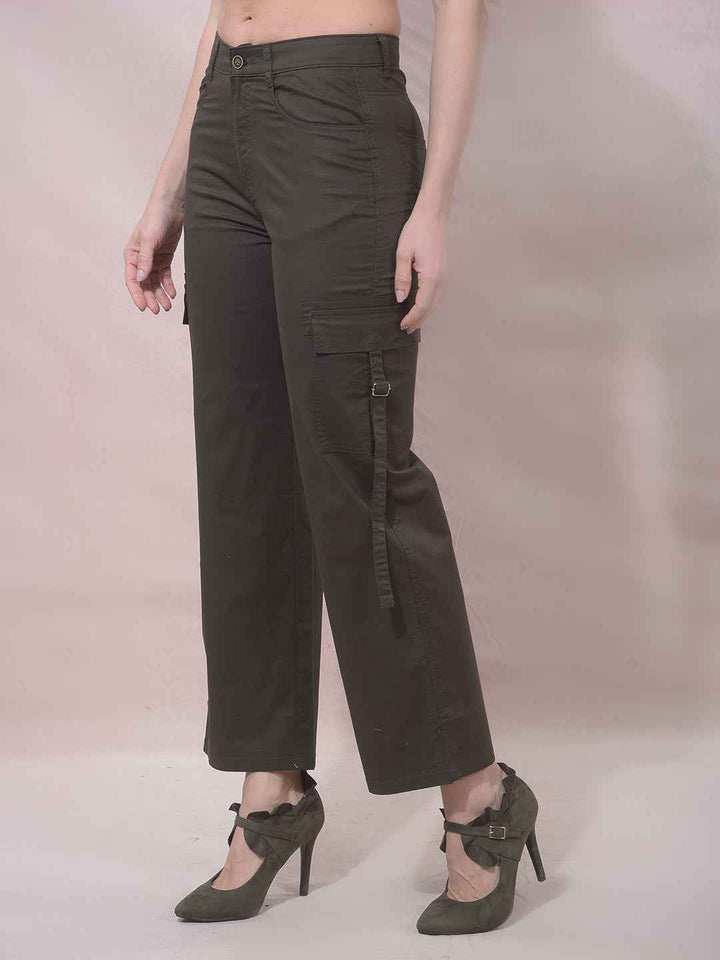 Olive Utility Pocket Cargo Trousers