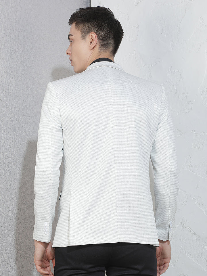 Grey Notched Lapel Blazer