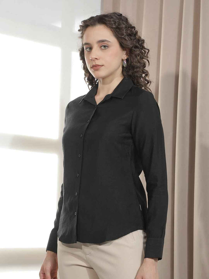 Midnight Black Casual Shirt