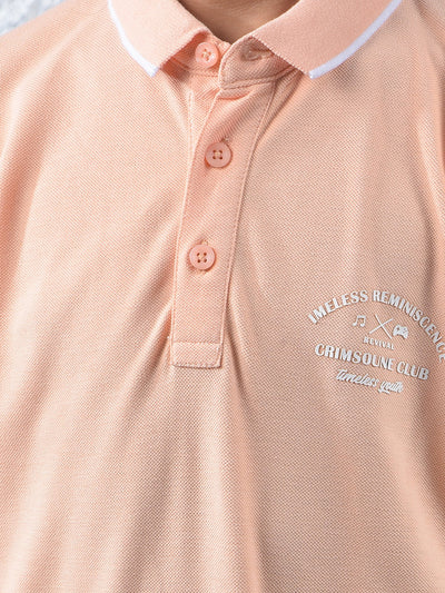 Radar Stone Peach Polo Neck T-Shirt