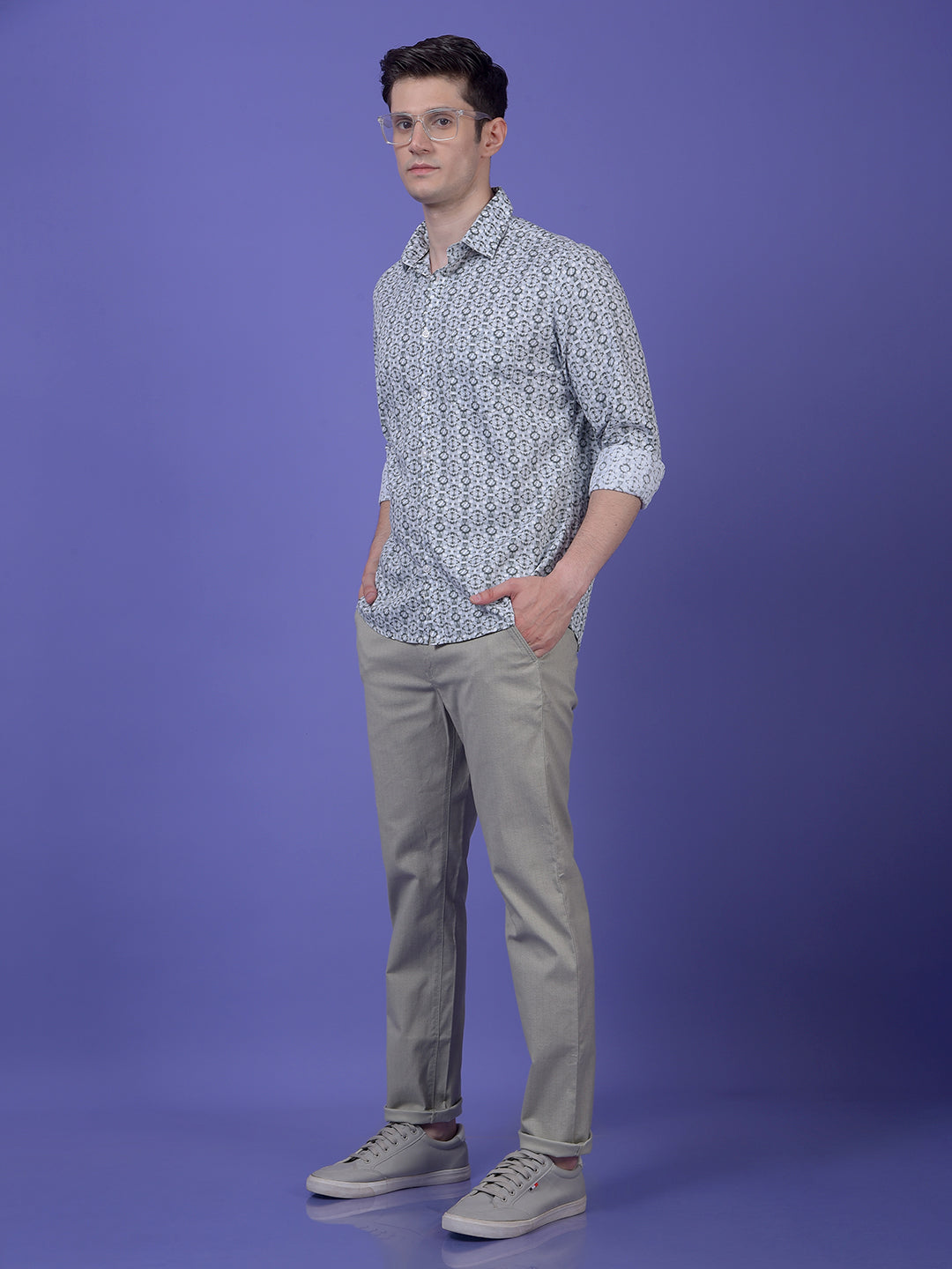 Grey Printed Shirt
