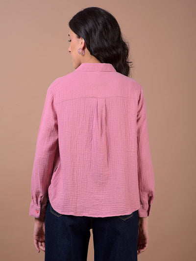 Pink Textured Shirt