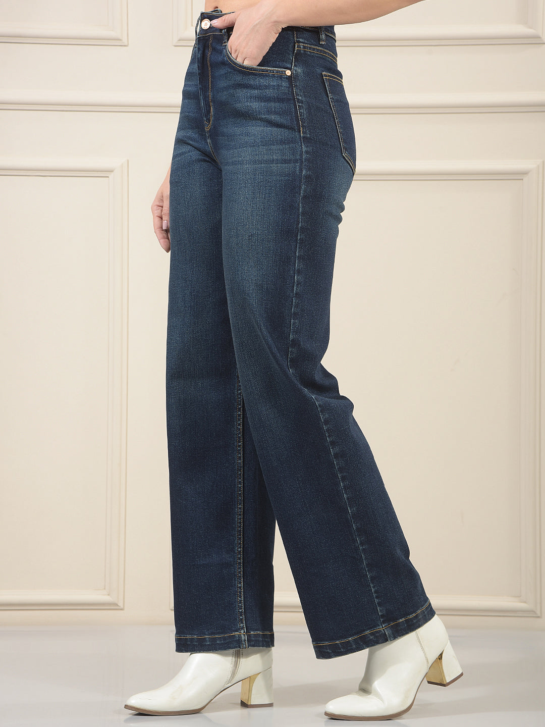 Modern Pacific Blue Wide-Leg Jeans