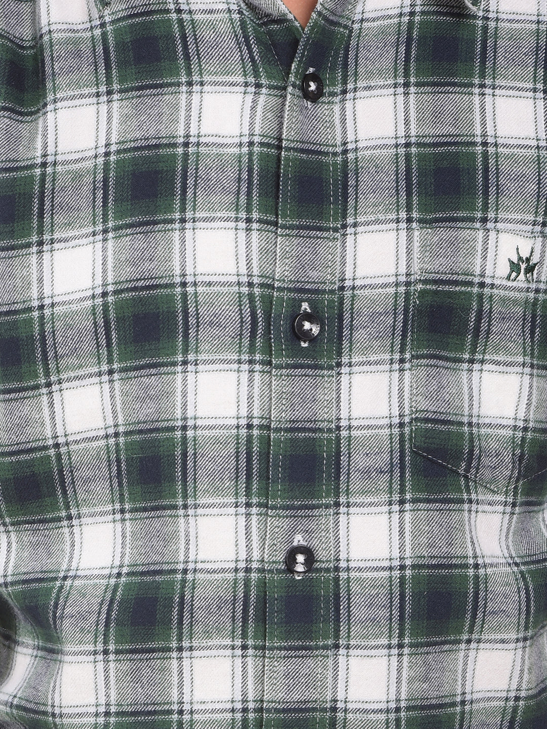 Green Checked 100% Cotton Shirt